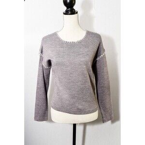 La Fee Verte Anthropologie shirt womens XS/S sweater sweatshirt top Edge stitch